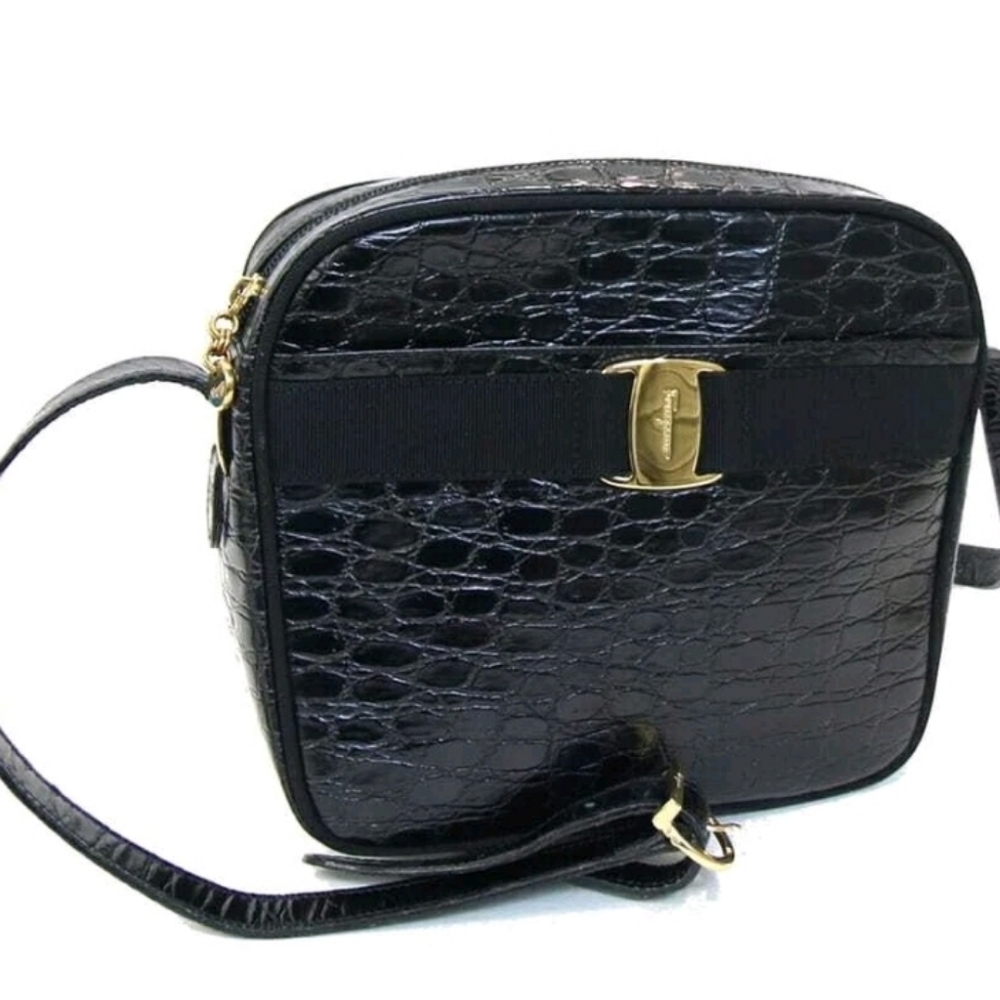 Salvatore Ferragamo Black Crossbody Bag